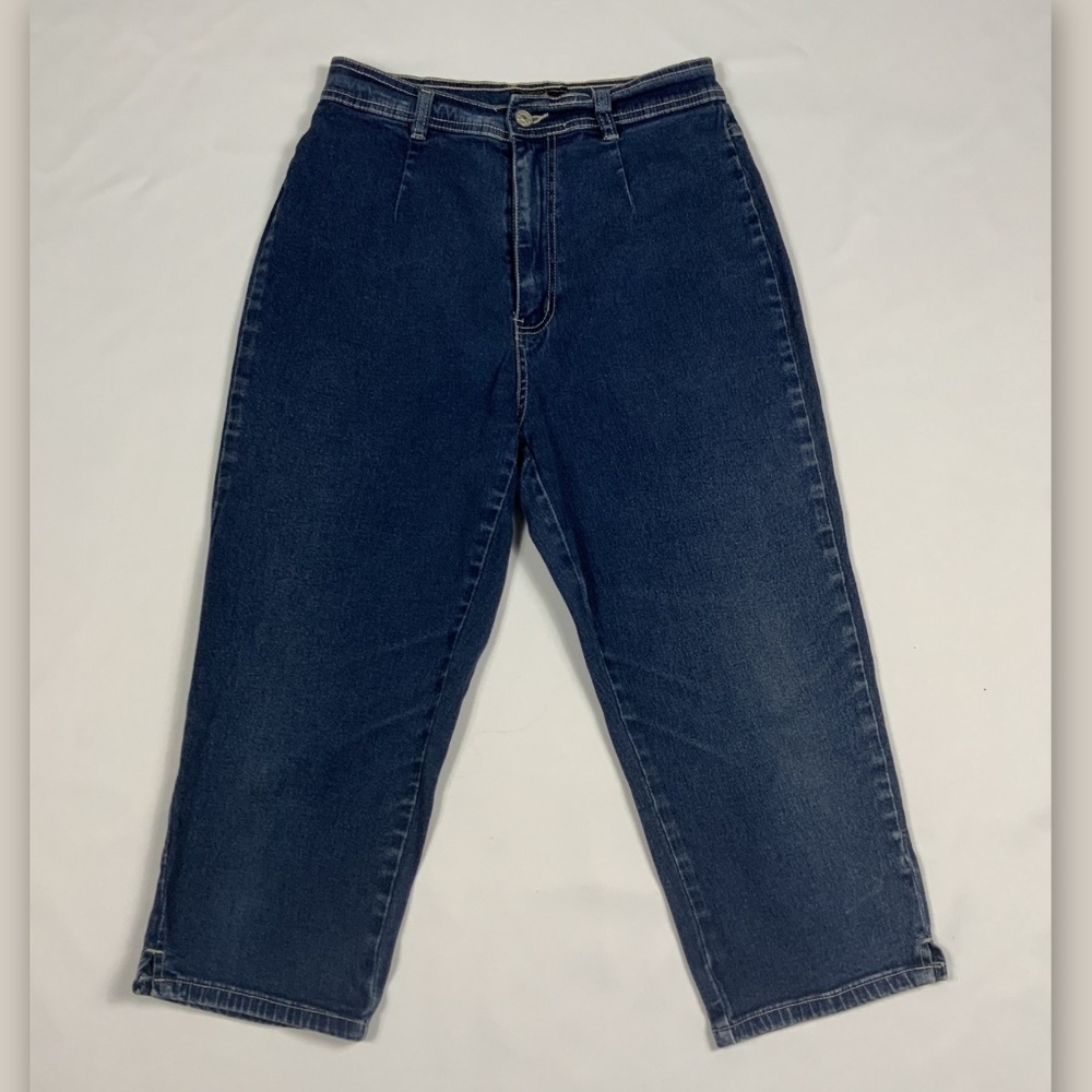 SONOMA Genuine JEANS Womens Size 10 Stretch Blue Denim Cropped Capris Pants